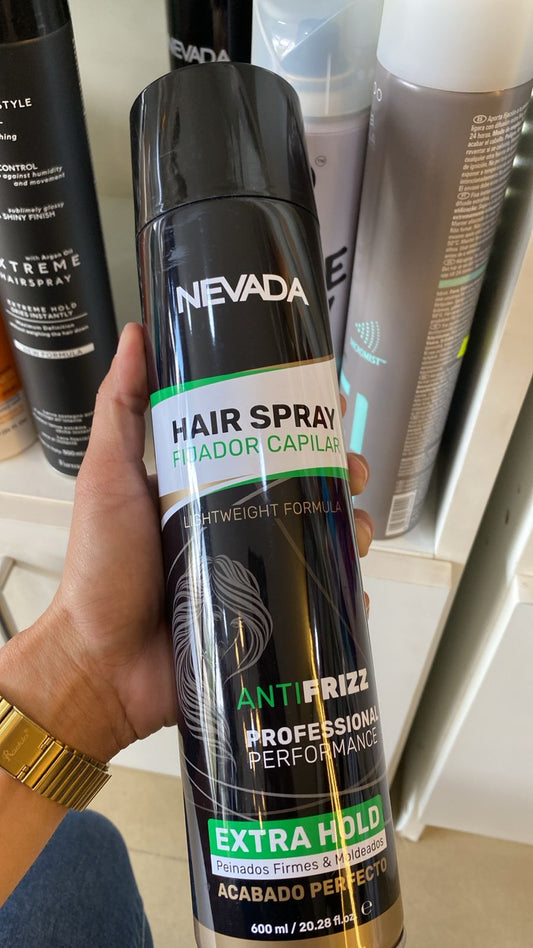 Nevada Hair Spray Fijador Capilar Extra Hold Anti-Frizz - 600 ml / 20.28 fl. oz.
