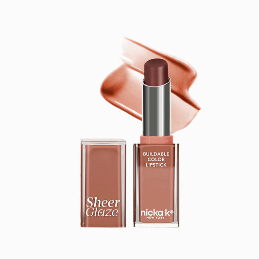 Nicka K Sheer Glaze Buildable Color Lipstick + 3.5 g