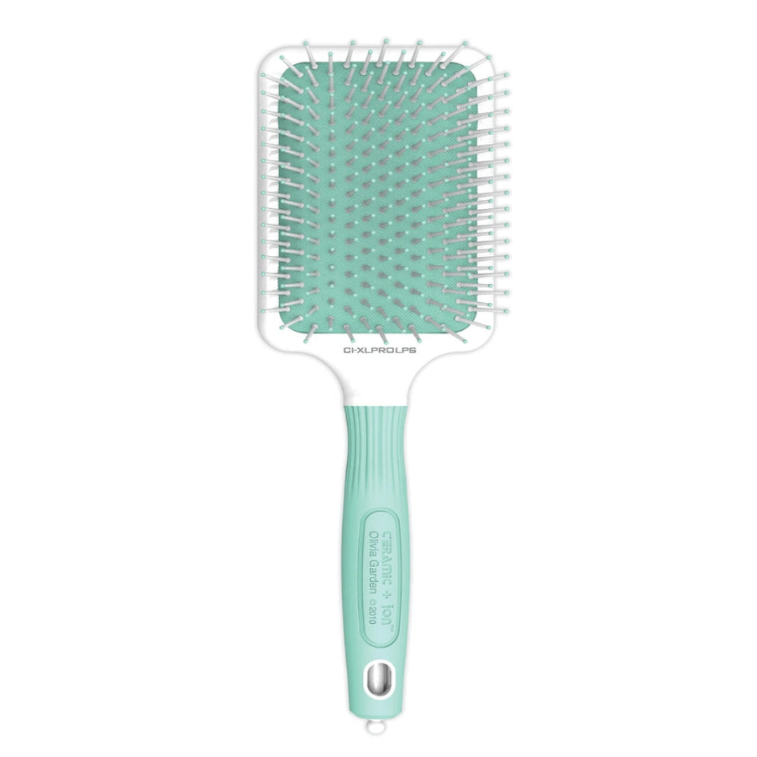 Olivia Garden Ceramic + Ion Pastels Paddle Brush (Mint)
