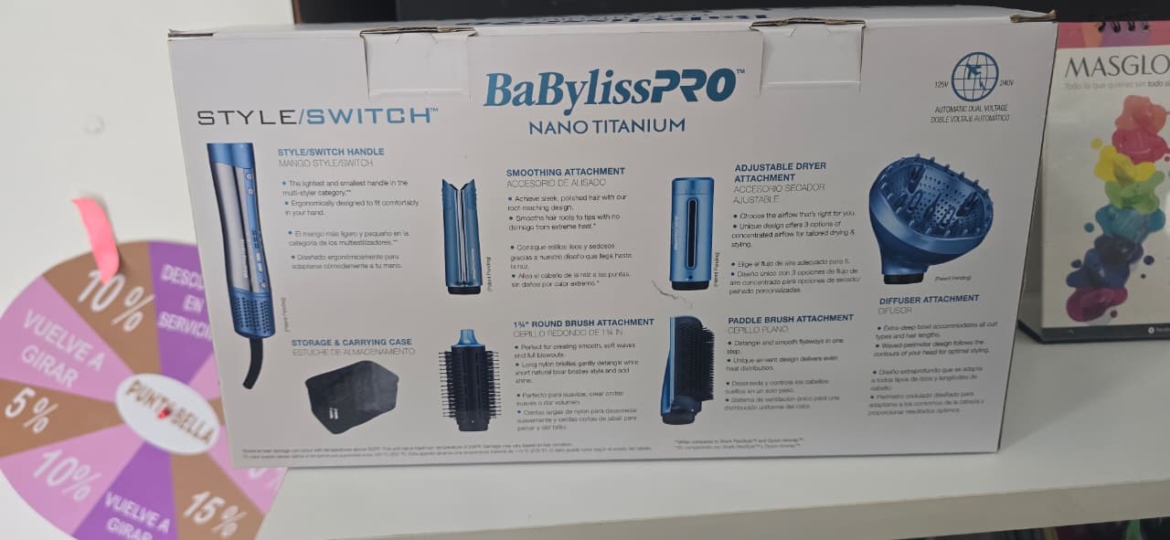 BaBylissPRO® Nano Titanium™ STYLE/SWITCH™ Ionic Multi-Styler & Hair Dryer (BNTSS-5PK)