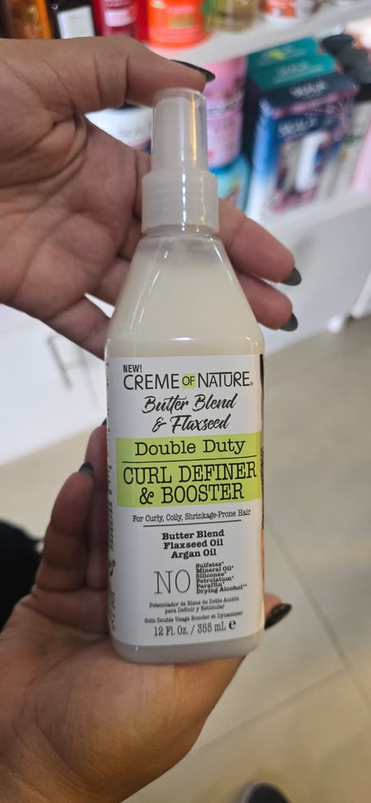 Creme of Nature Butter Blend & Flaxseed Double Duty Curl Definer & Booster 355ml