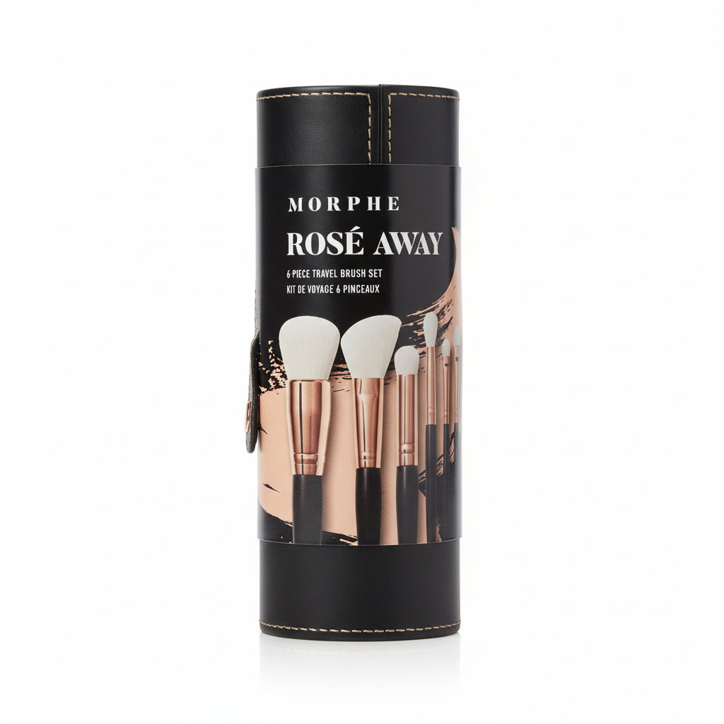 Morphe Rosé Away 6-Piece Travel Brush Set