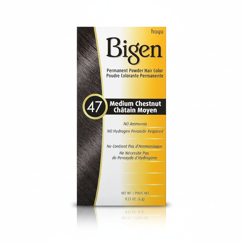 Bigen Permanent Powder Hair Color 47 Medium Chestnut 6 g