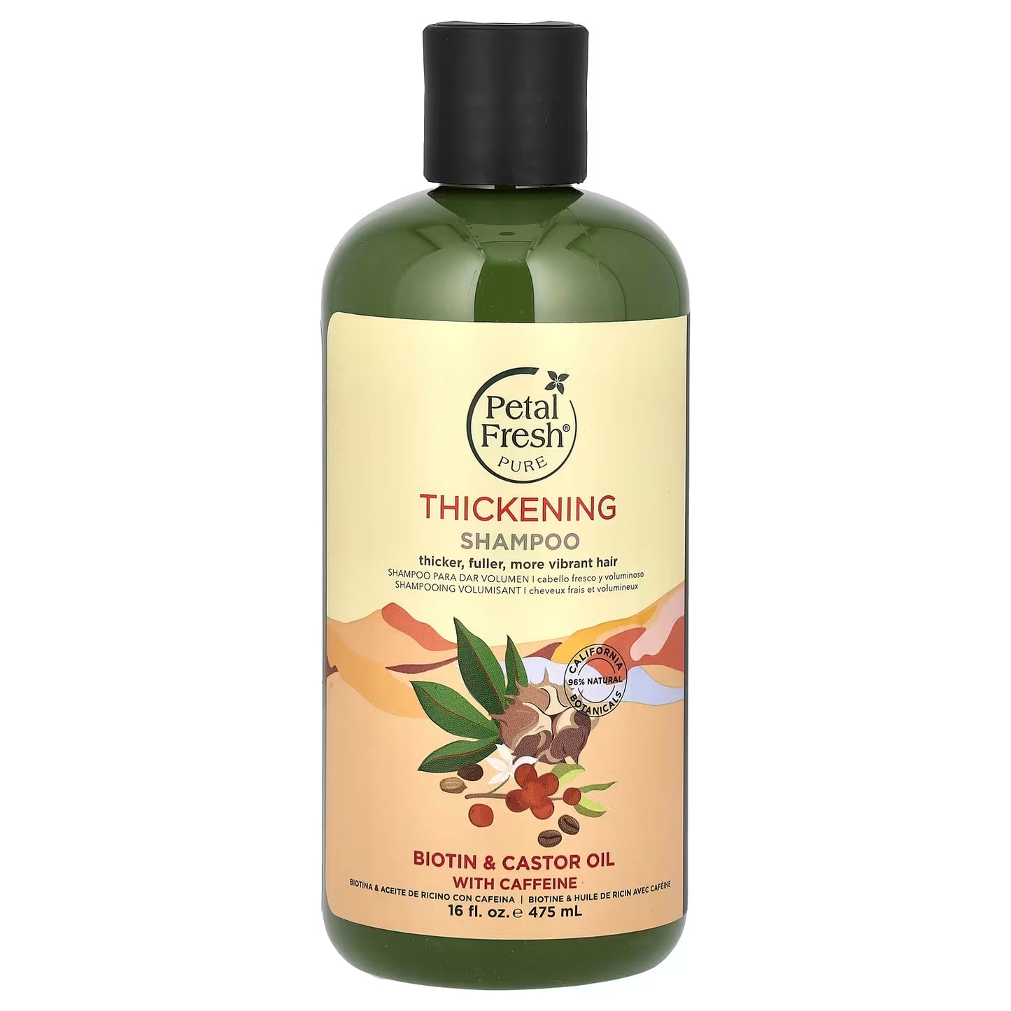 Petal Fresh Pure Thickening Shampoo Biotin & Castor Oil with Caffeine 475ml