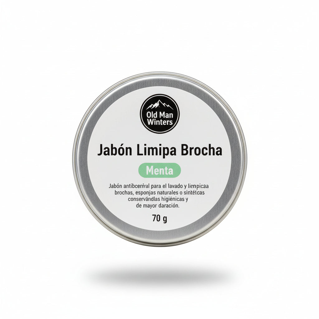 Jabón Limpia Brocha Menta Old Man Winters 70 g.