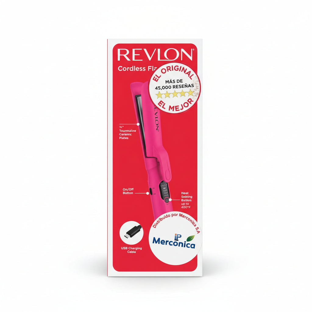 REVLON® Cordless and Rechargeable 3/4" Ceramic Tourmaline Flat Iron (RVST2205)