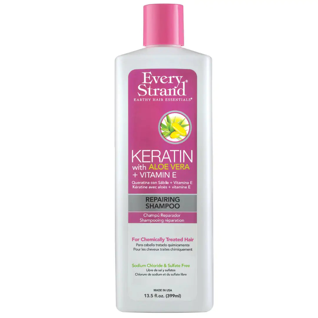 Every Strand® Earthy Hair Essentials™ Keratin with Aloe Vera + Vitamin E Repairing Shampoo 399 mL (13.5 FL. OZ.)