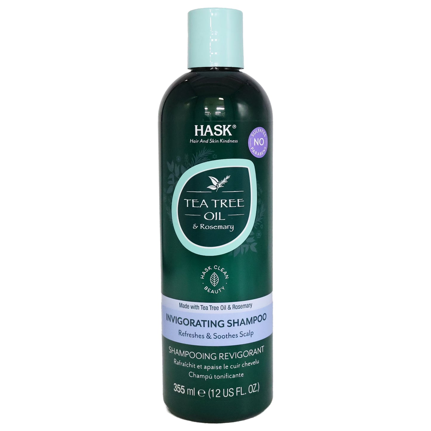 HASK Tea Tree Oil & Rosemary Invigorating Shampoo 355 ml