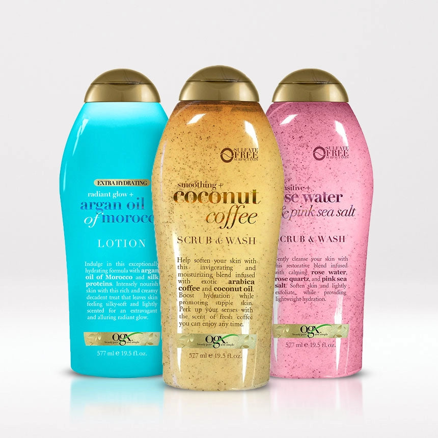 Gel y exfloliante de ducha OGX