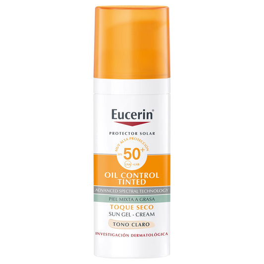 Protector Solar Eucerin Oil Control Tinted Anti-Brillo
