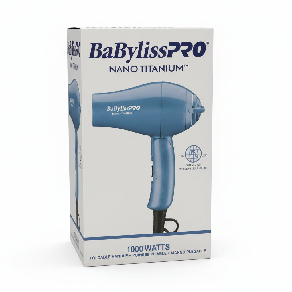 BaBylissPRO Nano Titanium Travel Dryer 1000W