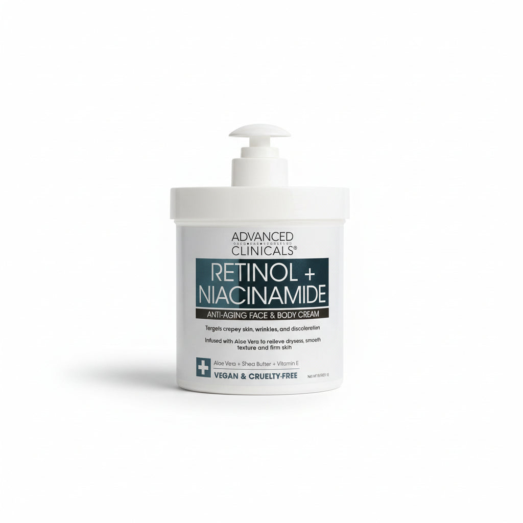 Advanced Clinicals Retinol + Niacinamide Anti-Aging Face & Body Cream 454g