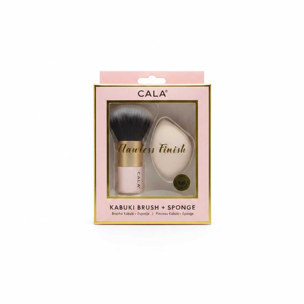 Cala Kabuki Brush + Sponge Set