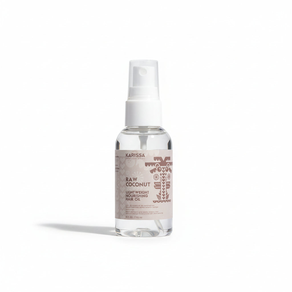karissa raw coconut lightweight nourishing hair oil 3.1 fl oz 92ml
