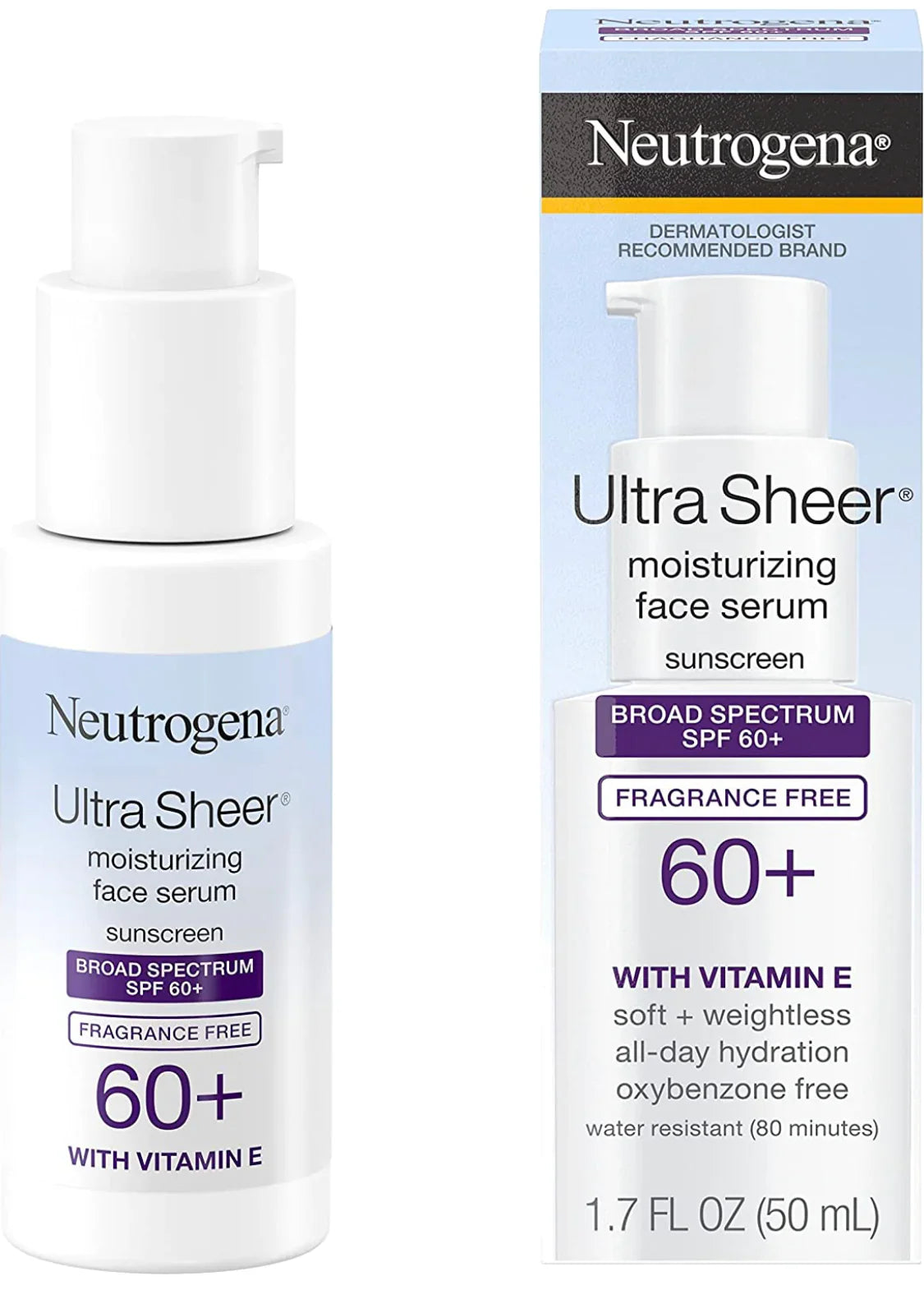 Protector Solar Neutrogena Ultra Sheer Moisturizing face serum