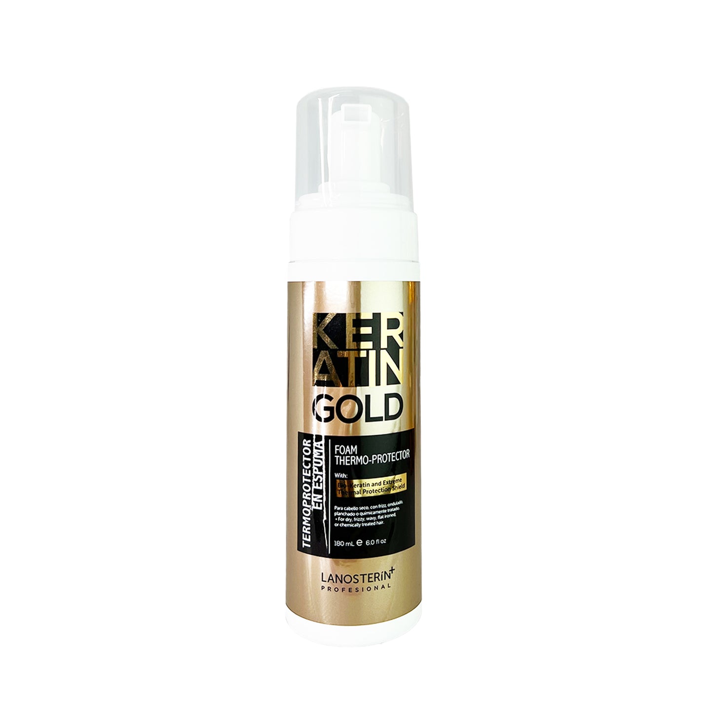 Termoprotector en espuma Keratin Gold