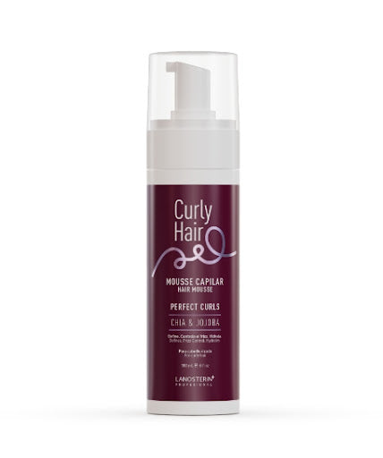 Lanosterín Profesional Curly Hair Mousse Capilar Perfect Curls Chía & Jojoba 180 ml