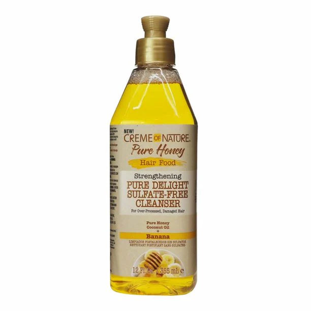 Creme of Nature Pure Honey Hair Food Strengthening Pure Delight Sulfate-Free Cleanser 355 ml
