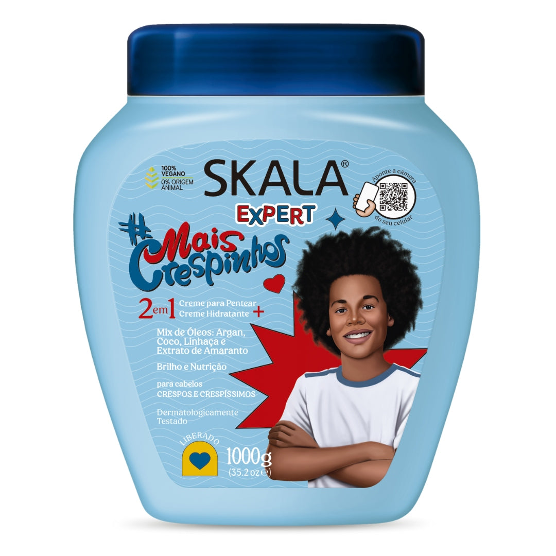 Skala Expert #MaisCrespinhos Creme para Pentear e Creme Hidratante 2 em 1 1000g