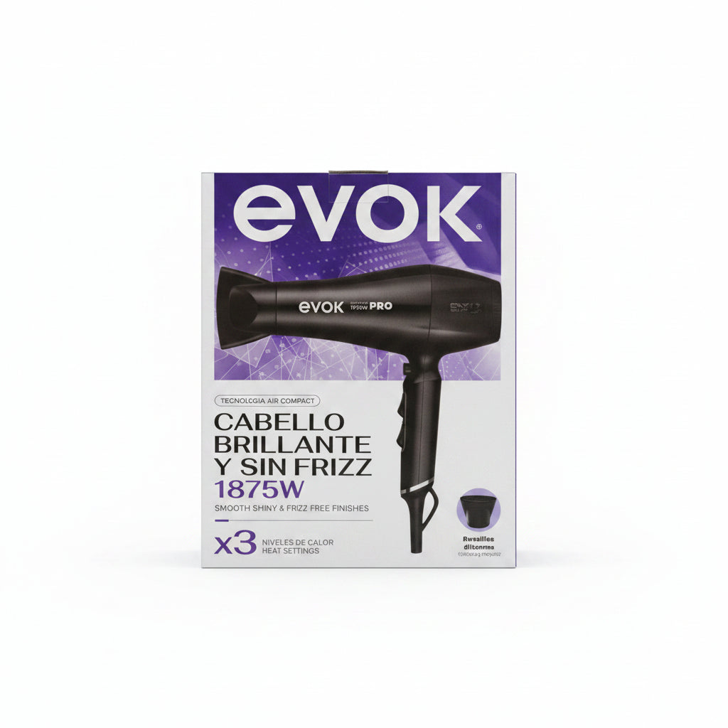 Evok Pro Secador de Cabello 1875W + 1 Unidad
