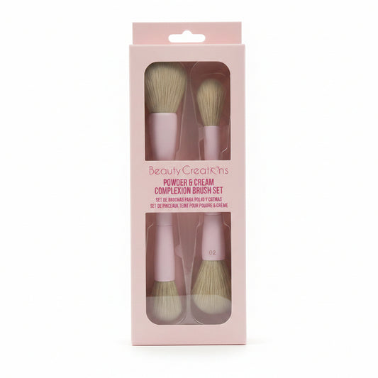 Beauty Creations Powder & Cream Complexion Brush Set 2 pzas