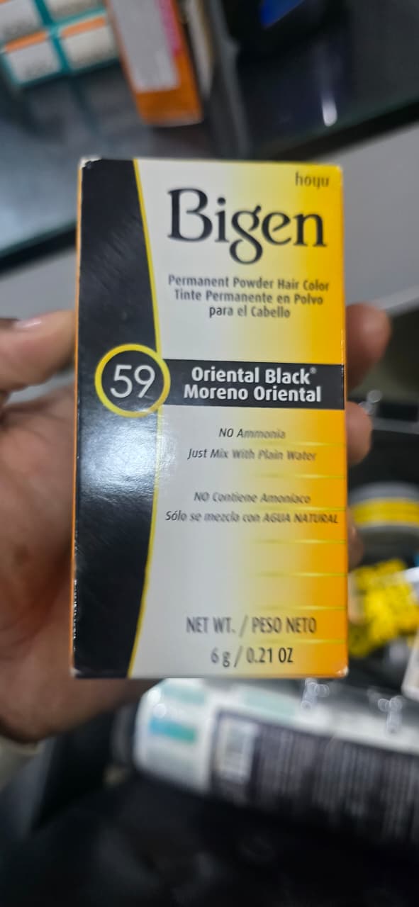 Bigen Permanent Powder Hair Color 59 Oriental Black 6 g