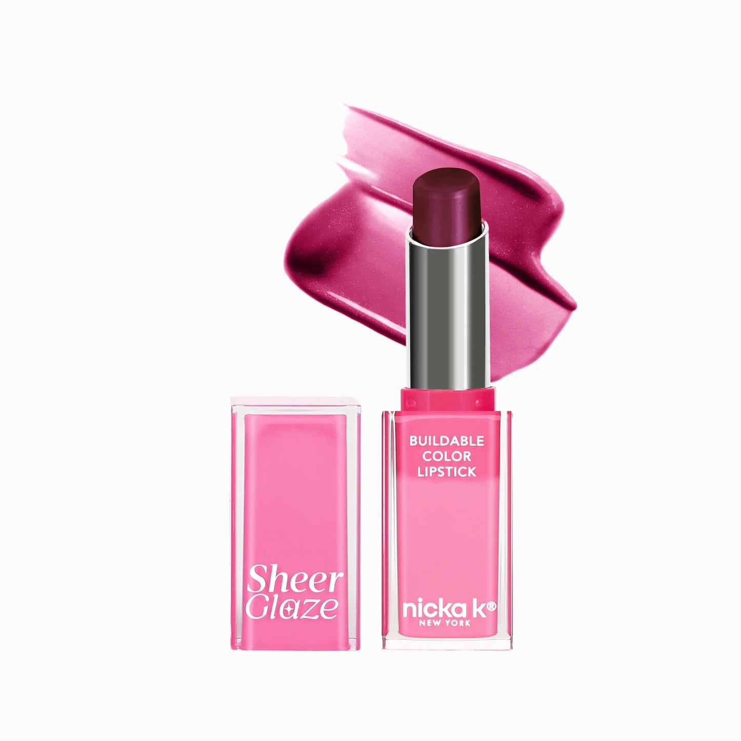 Nicka K Sheer Glaze Buildable Color Lipstick + 3.5 g