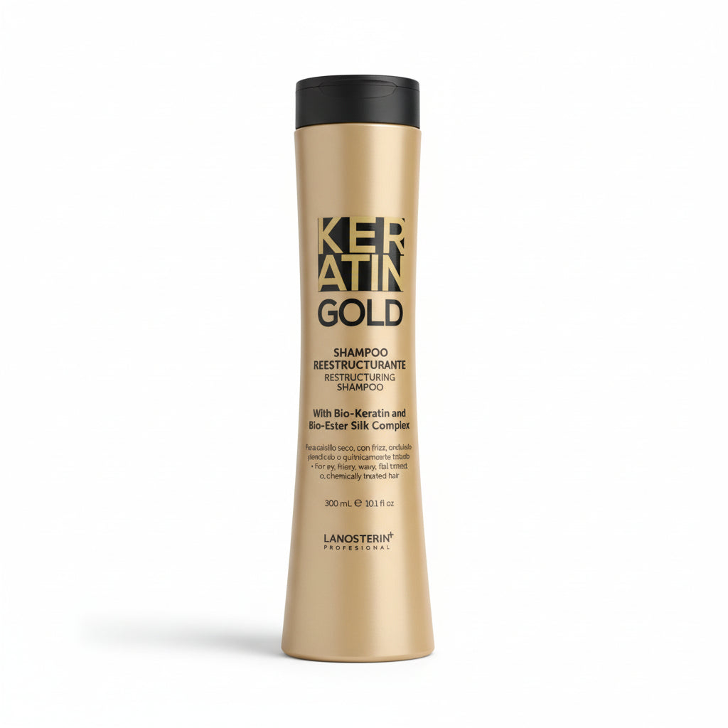 LANOSTERÍN® PROFESIONAL Keratin Gold Shampoo Reestructurante (300 mL)