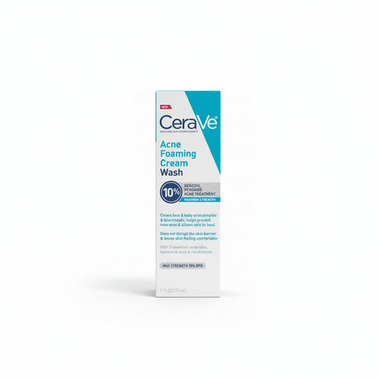 CeraVe Acne Foaming Cream Wash 10% Benzoyl Peroxide 150 ml