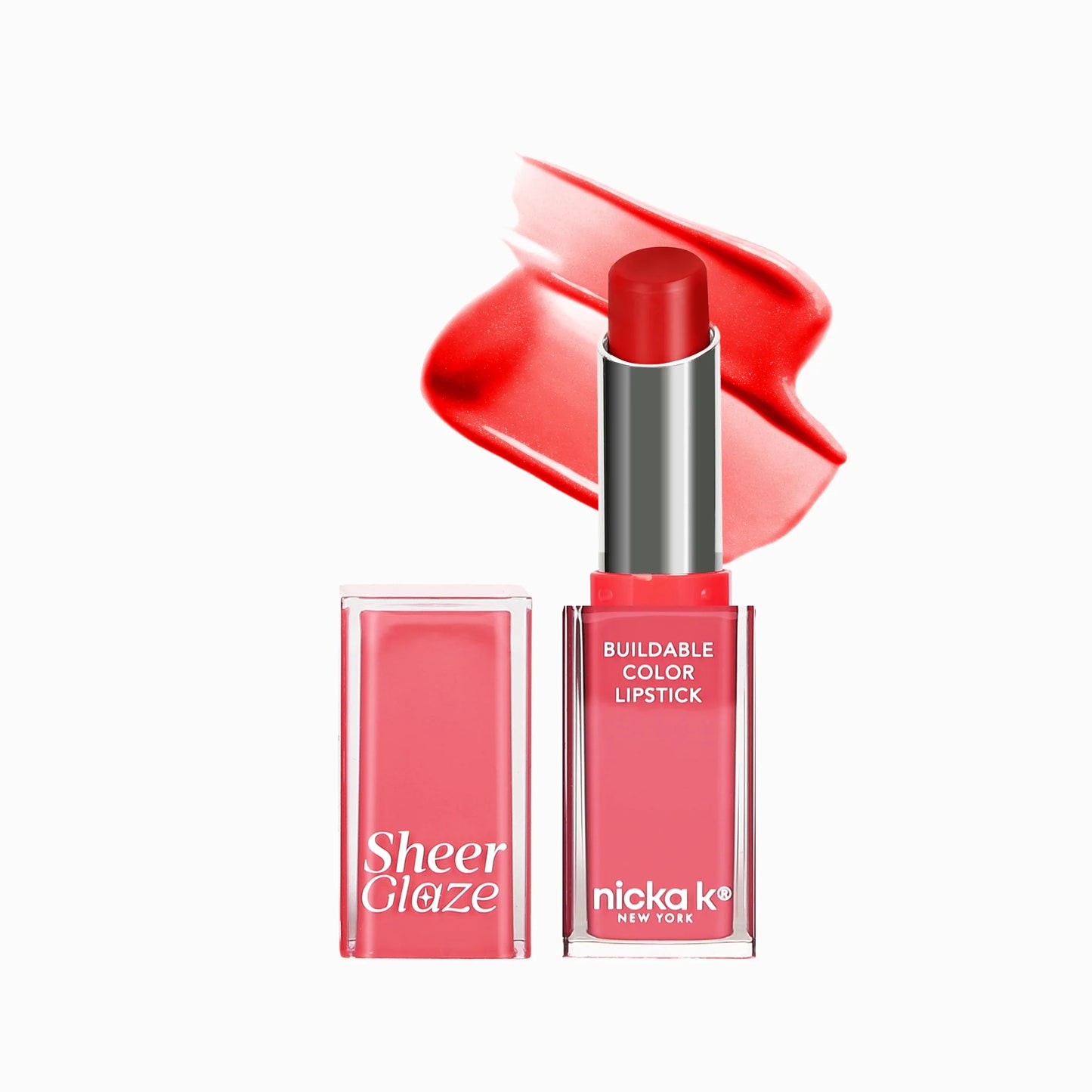 Nicka K Sheer Glaze Buildable Color Lipstick + 3.5 g