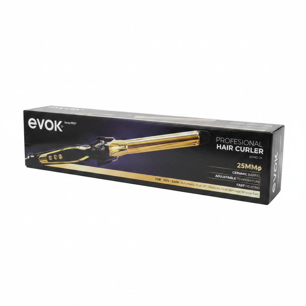 Evok Serie PRO Profesional Hair Curler 25mm + 1 Unidad