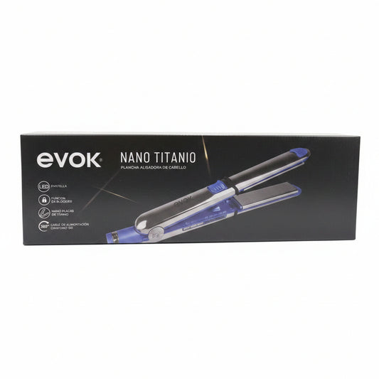 Evok Nano Titanio Plancha Alisadora de Cabello + 1 Unidad