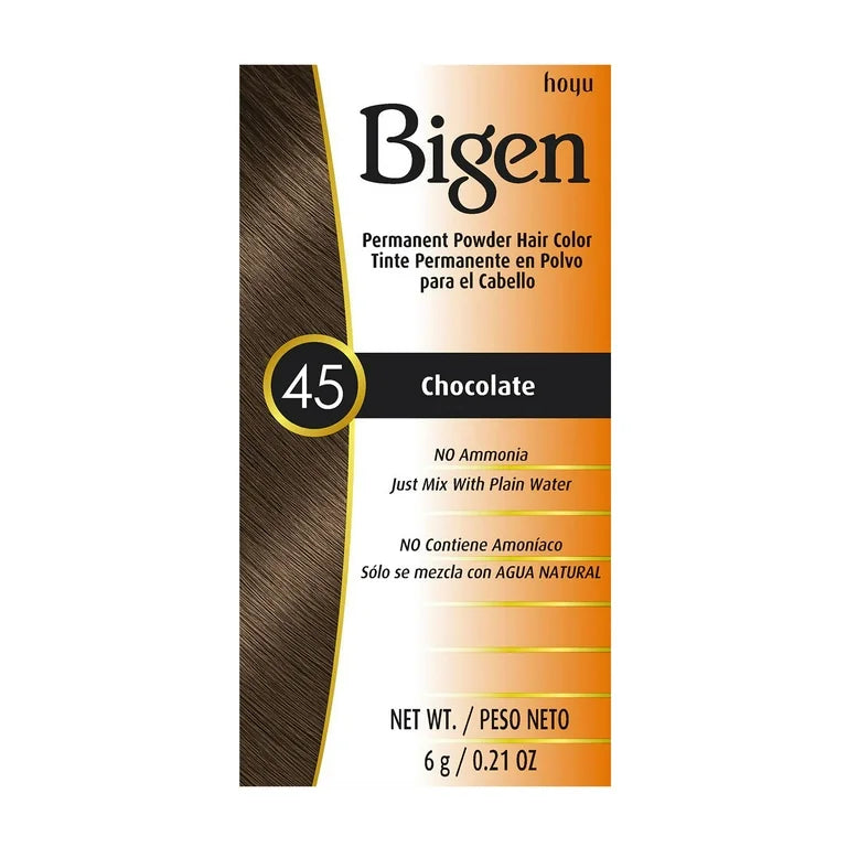 Bigen Permanent Powder Hair Color 45 Chocolate 6 g
