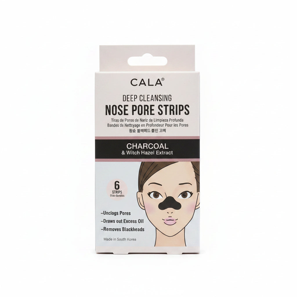 Cala Deep Cleansing Nose Pore Strips Charcoal & Witch Hazel Extract 6 Strips