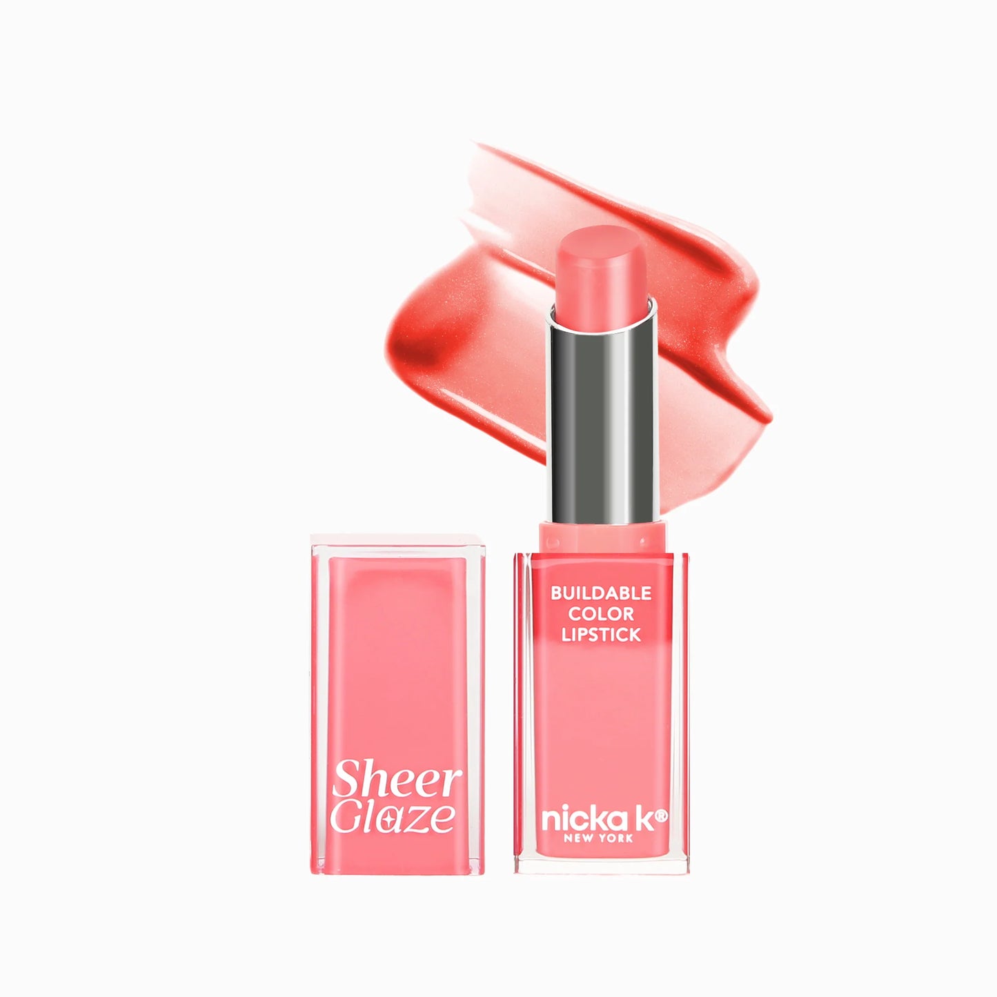 Nicka K Sheer Glaze Buildable Color Lipstick + 3.5 g