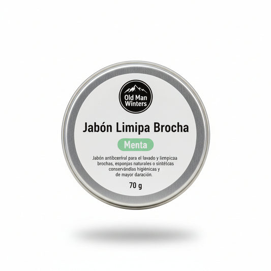 Jabón Limpia Brocha Menta Old Man Winters 70 g.
