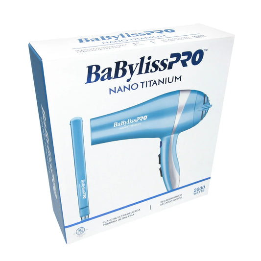 BaBylissPRO® Nano Titanium™ Limited Edition Set: Ionic Hair Dryer (BNT6610) & Ultra-Thin Straightening Iron (BNT4072)