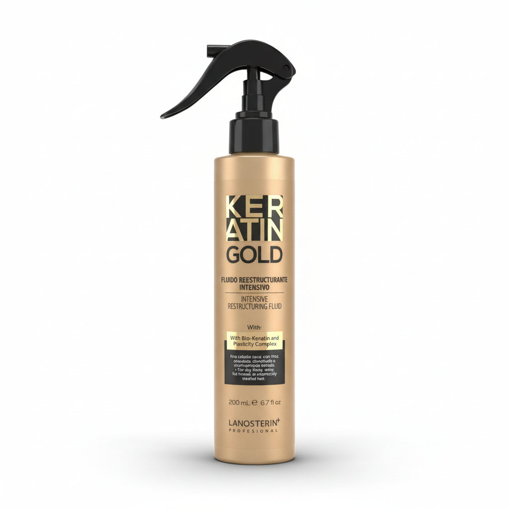 Lanosterín Profesional Keratin Gold Fluido Reestructurante Intensivo - 200 ml (6.7 fl oz)
