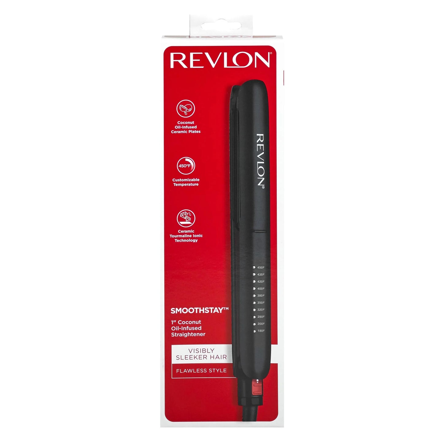 REVLON® SmoothStay™ 1" Coconut Oil-Infused Hair Straightener (RVST2211)