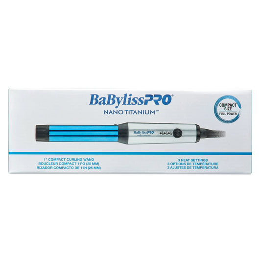 BaBylissPRO® Nano Titanium™ 1" Compact Curling Wand (BNTMWUC)