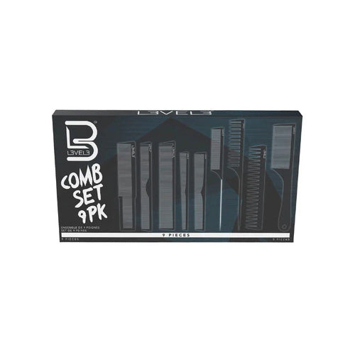L3VEL3 Hair Styling Comb Set - 9 Piezas