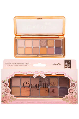 Amor Us Coquette Nude Pressed Pigment Palette 12 Tonos