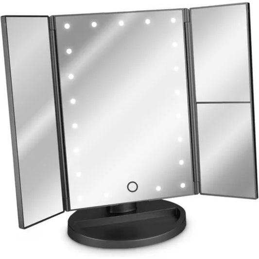 Evok® Beauty Collection Espejo de Maquillaje LED Tríptico con Pantalla Táctil