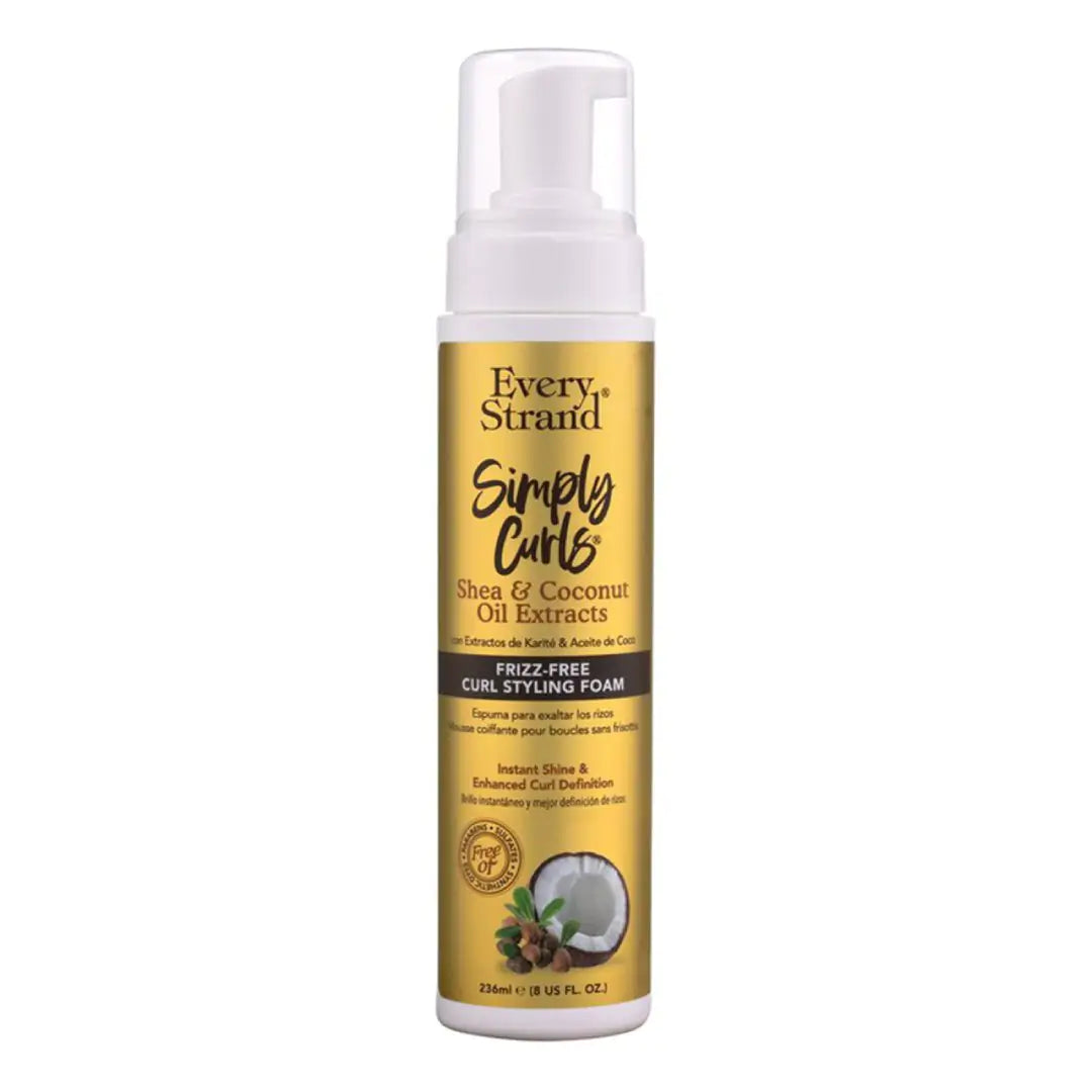 Every Strand® Simply Curls™ with Shea & Coconut Oil Extracts Frizz-Free Curl Styling Foam 236 mL (8 FL. OZ.)