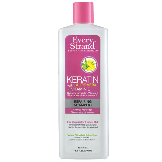 Every Strand® Earthy Hair Essentials™ Keratin with Aloe Vera + Vitamin E Repairing Shampoo 399 mL (13.5 FL. OZ.)