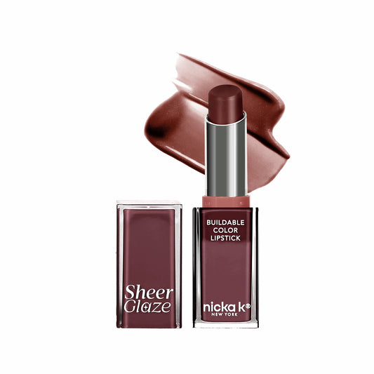 Nicka K Sheer Glaze Buildable Color Lipstick + 3.5 g