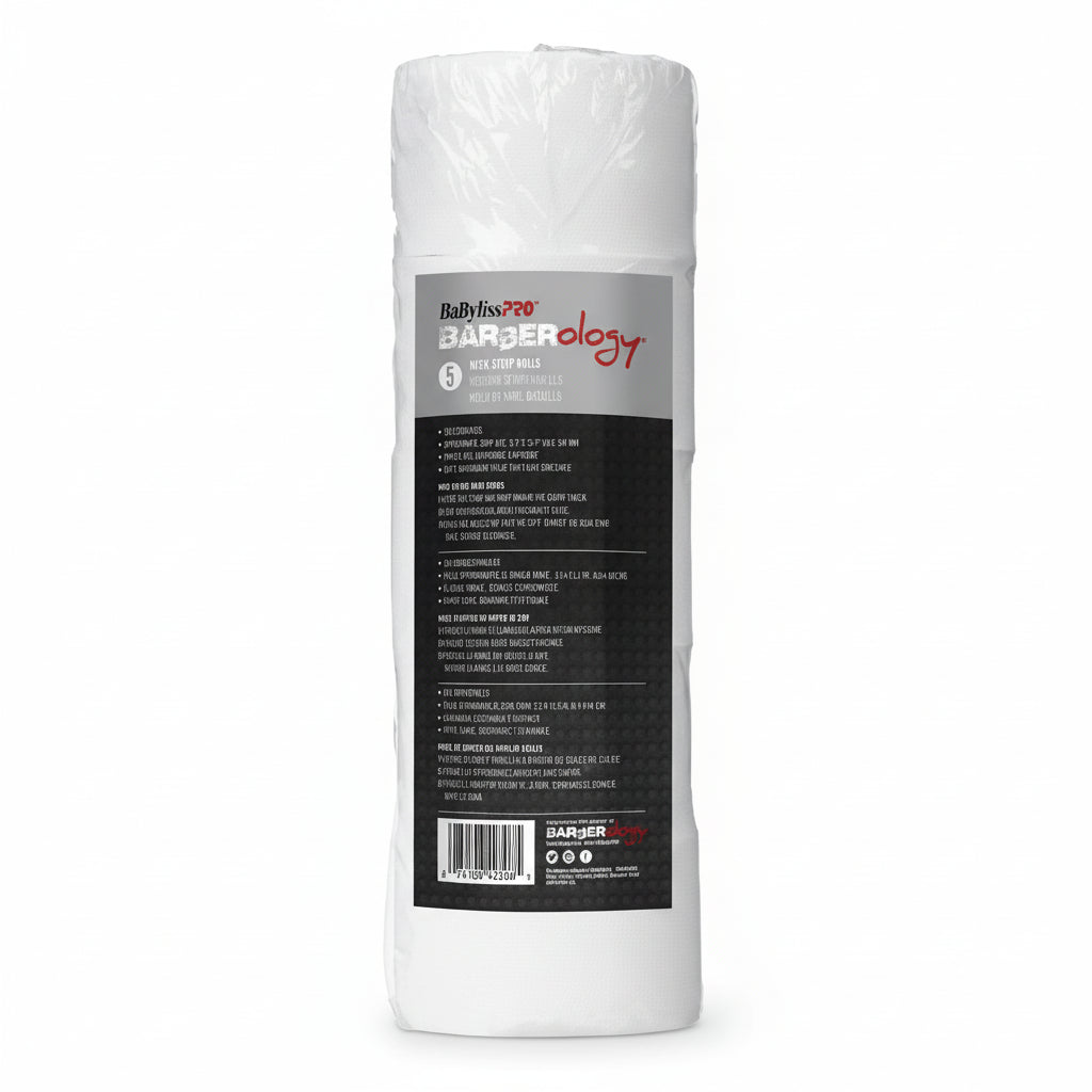 BaBylissPRO Barberology Neck Strip Rolls (Pack de 5 rollos - 500 tiras)