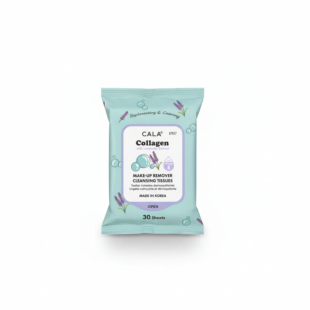 Cala Collagen with Lavender Extract Make-Up Remover Cleansing Tissues 30 Sheets