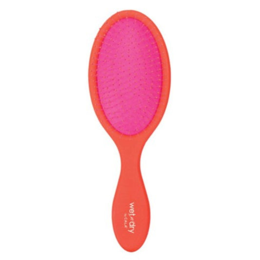 CALA Wet-n-Dry Detangling Hair Brush (Orange & Hot Pink)
