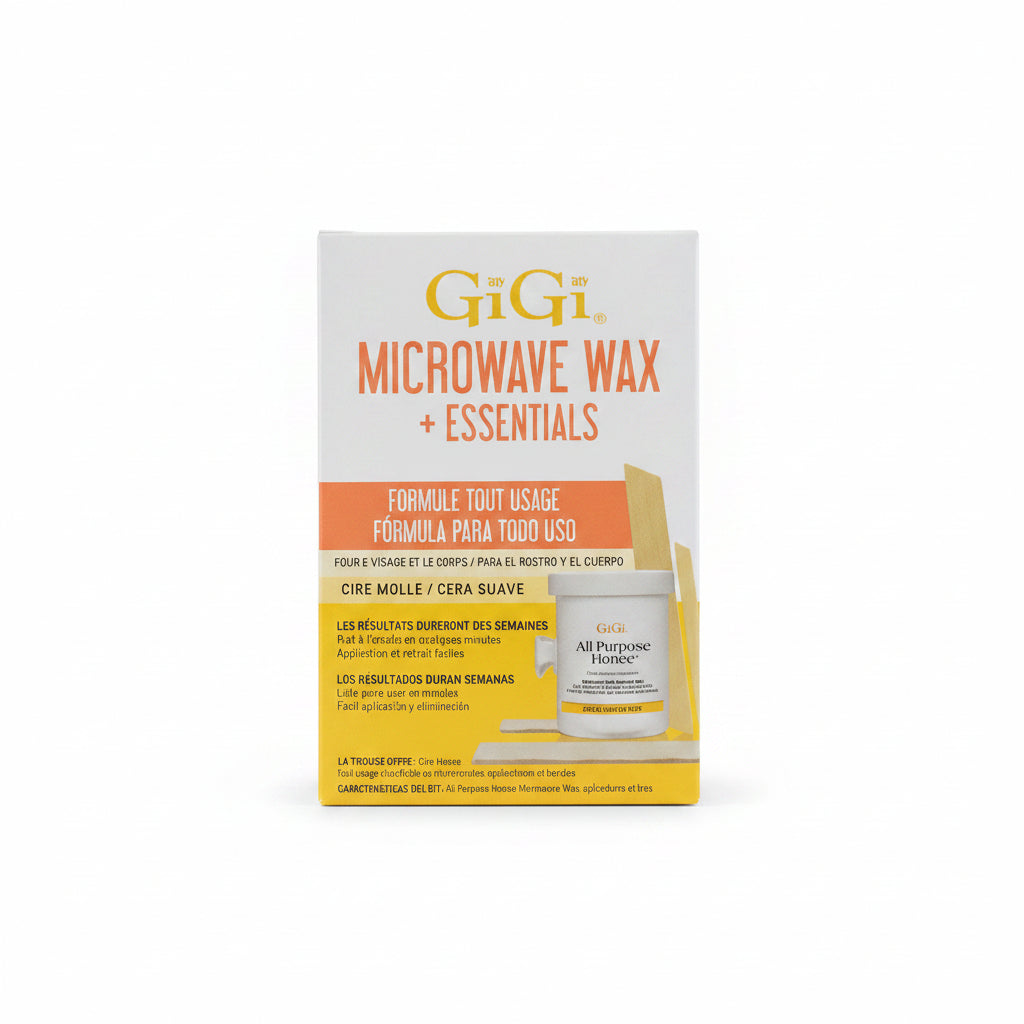 GiGi Microwave Wax + Essentials Fórmula Para Todo Uso Kit 226 g